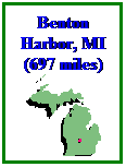 Text Box: Benton Harbor, MI
(697 miles)

